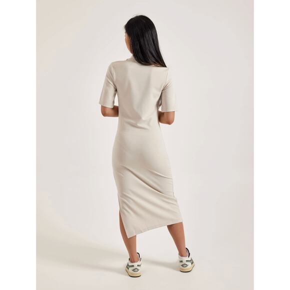 NWT Nike Essential Tight Midi Dress in Natural - Picture 2 of 6